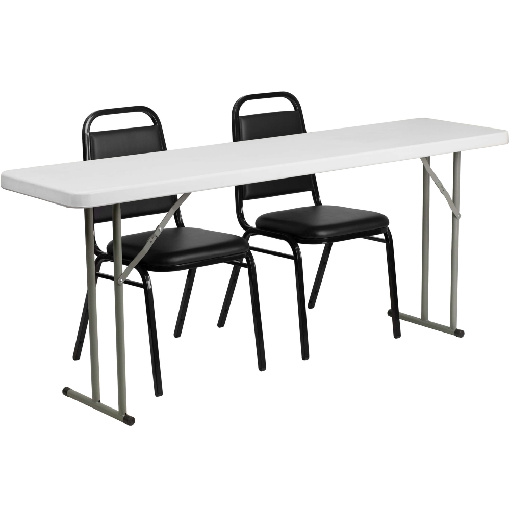 Folding table and chairs training room table