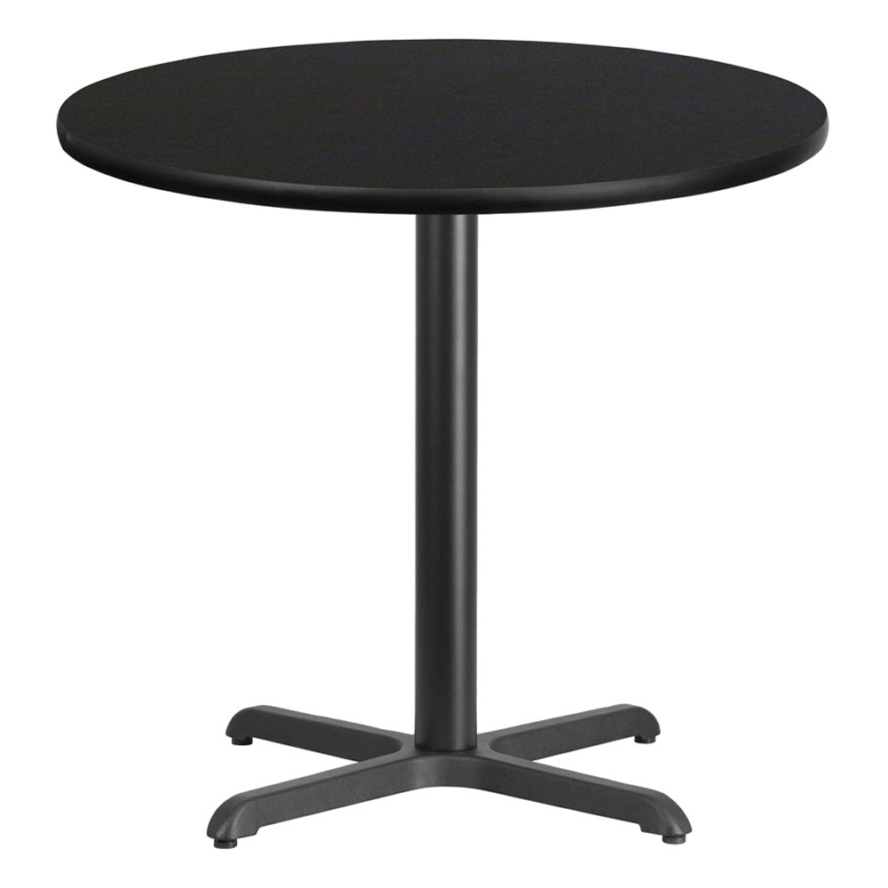 Restaurant tables CUB XU RD 36 BLKTB T3030 GG FLA