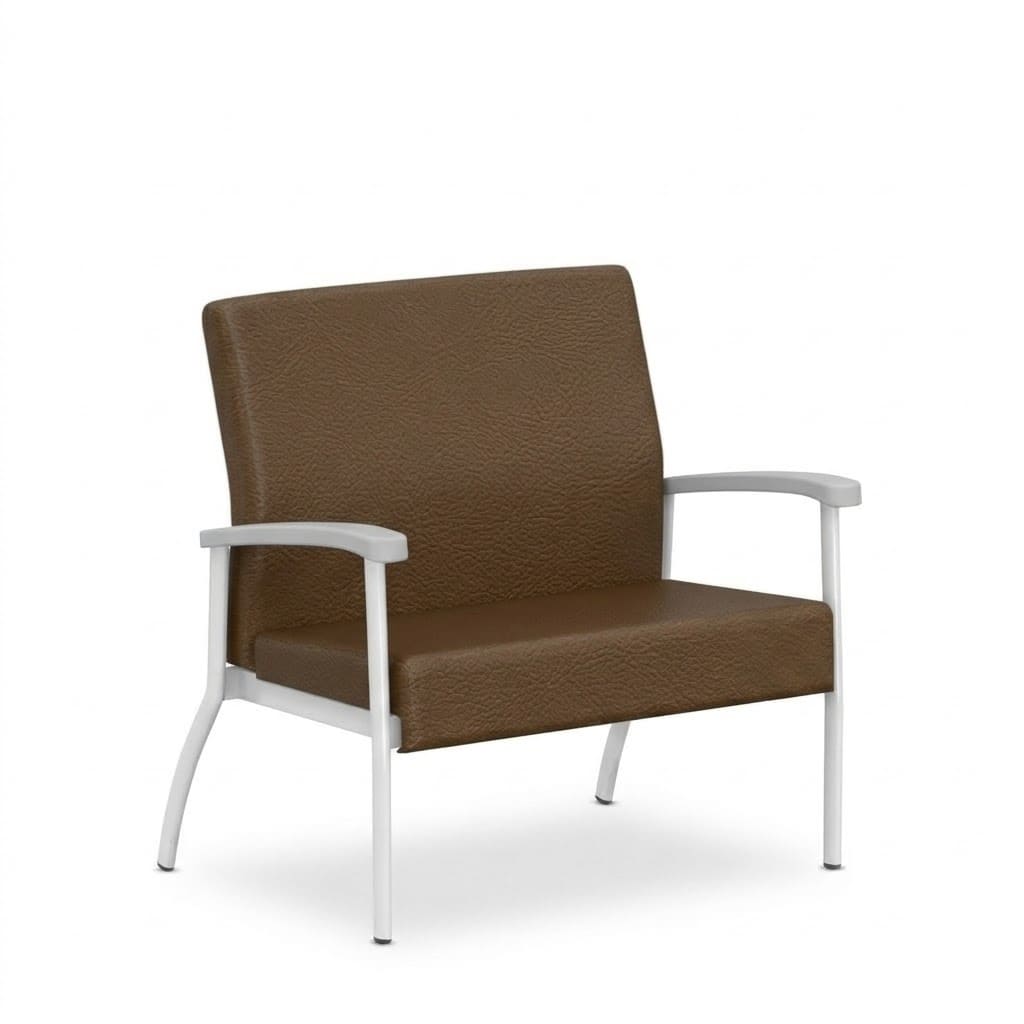 Armchair left link low chocolate