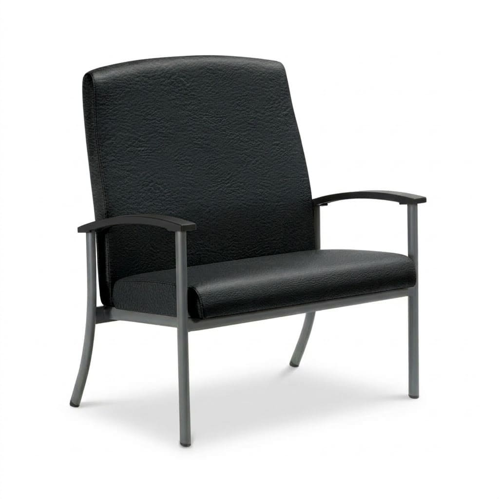 Extra wide chair high back black
