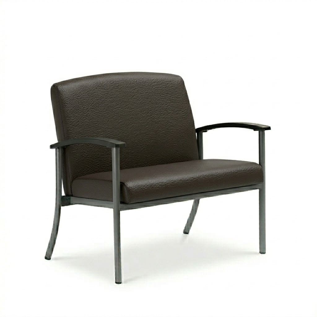 Extra wide chair low back espresso