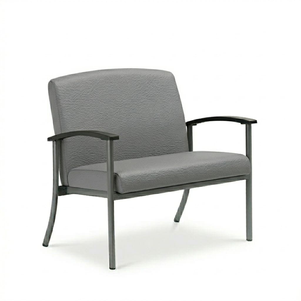 Extra wide chair low back grey
