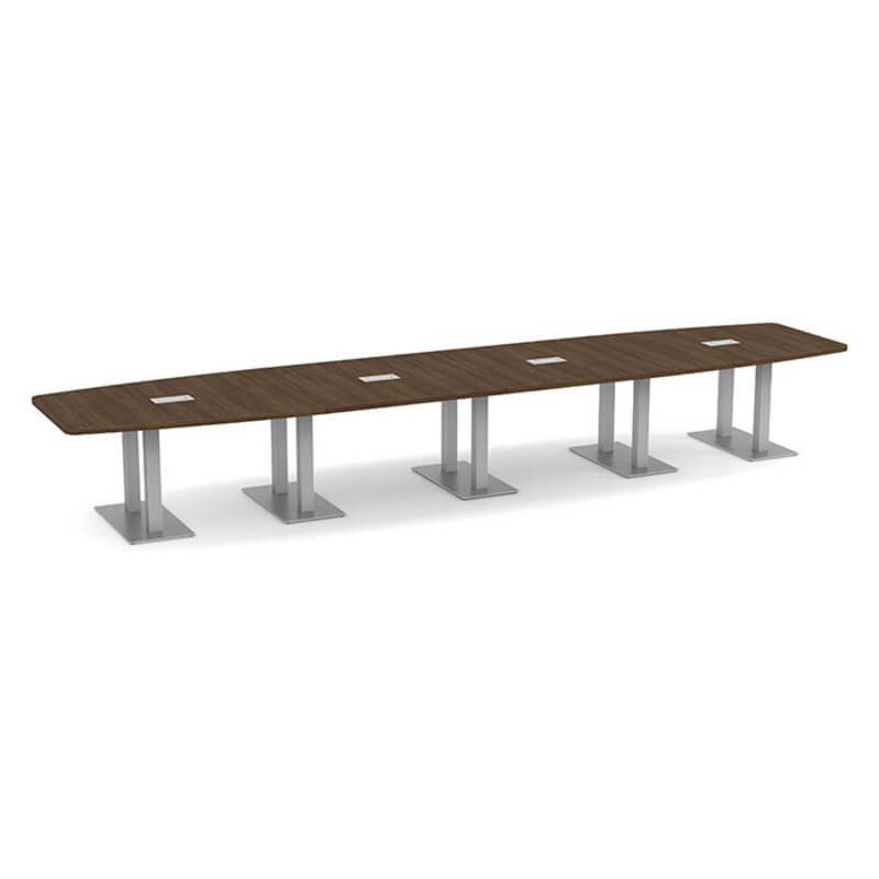 Nexus boat shape metal base modern walnut 5 Nexus boat shape metal base modern walnut 5