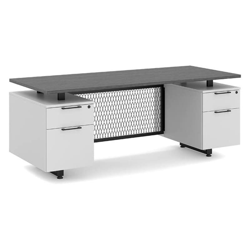 Straight office desk newport gray top