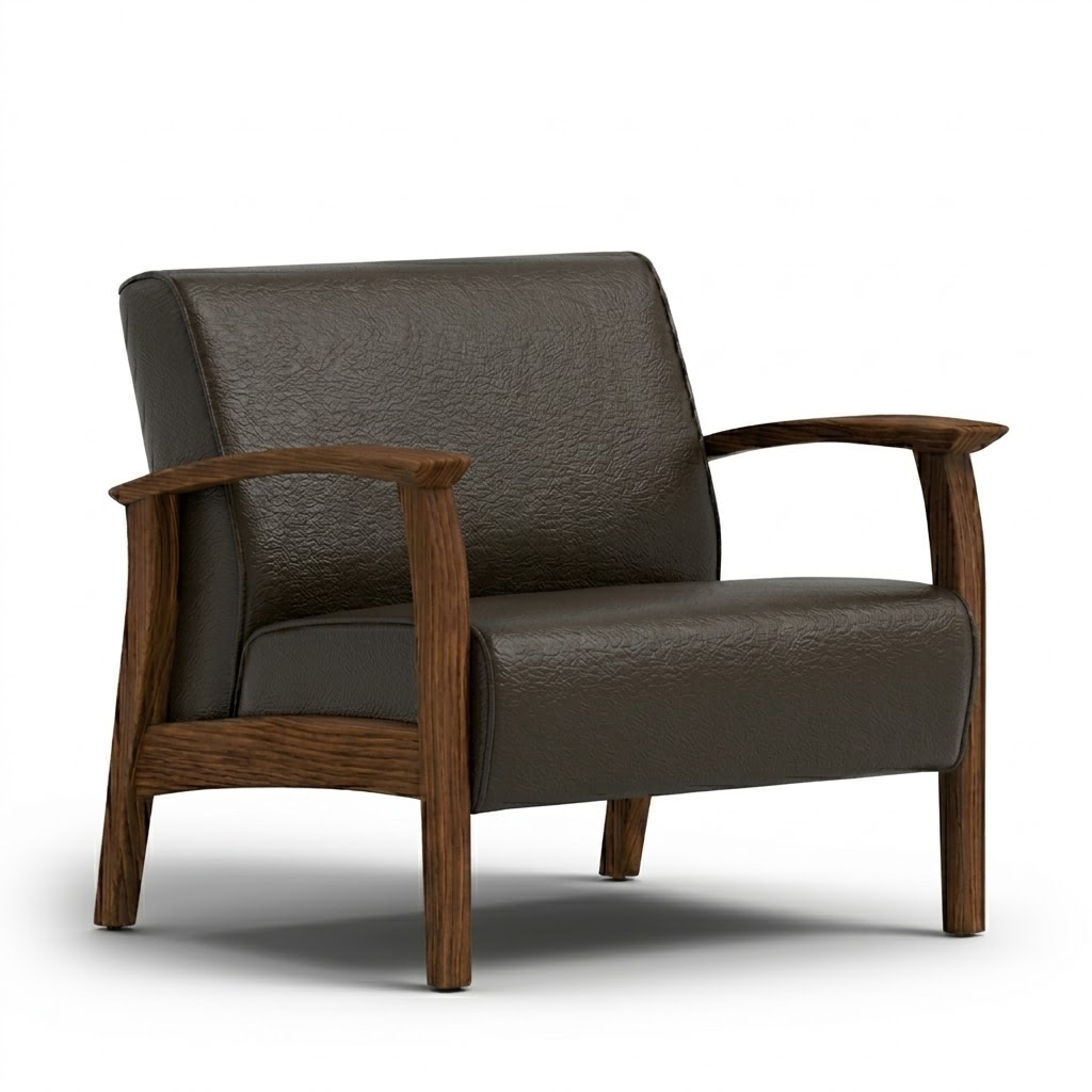 Bariatric armchair open arms espresso