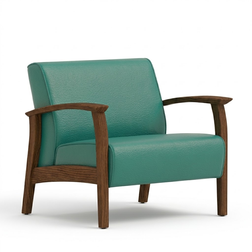 Bariatric armchair open arms green