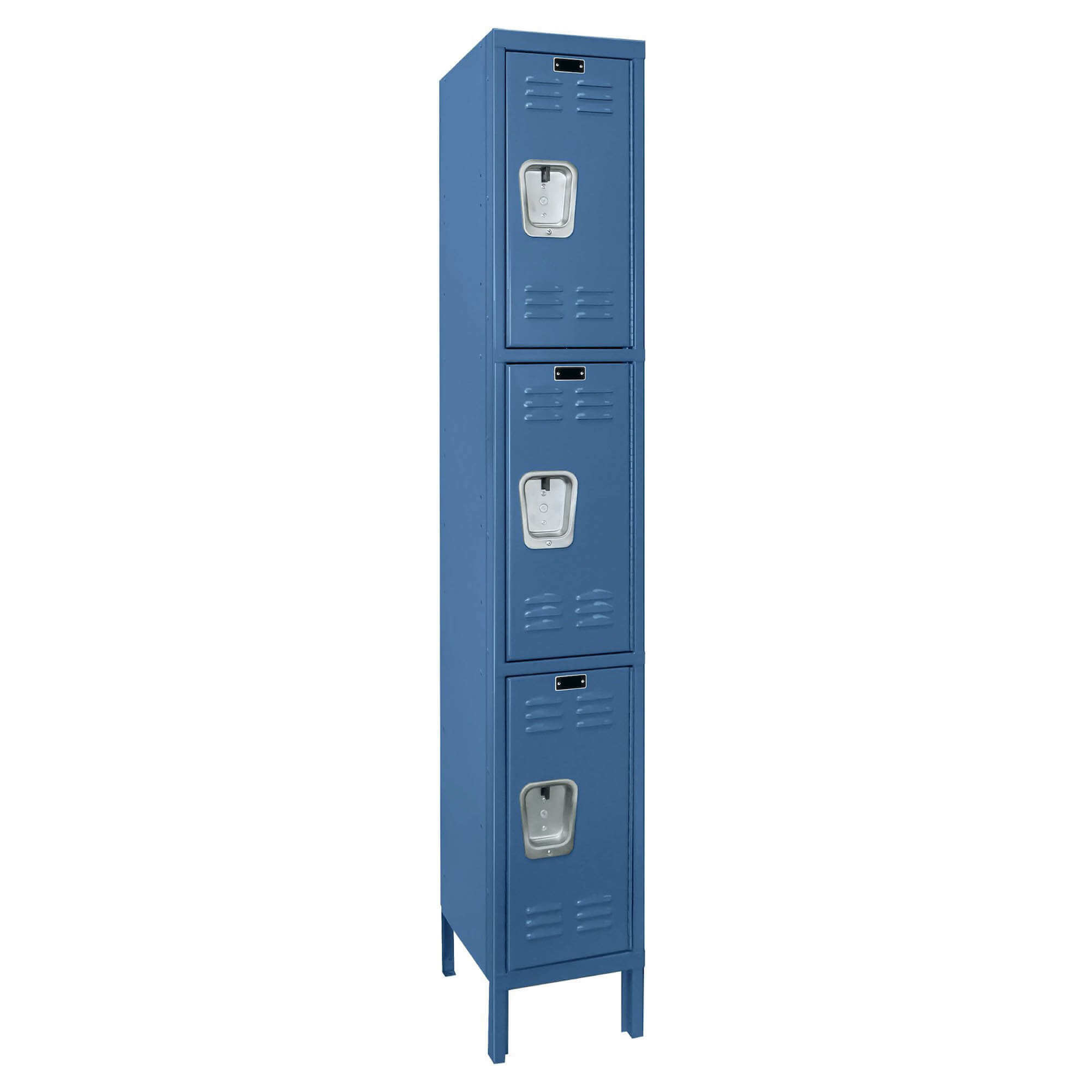 Employee lockers metal lockers wardrobe locker 1w 3t marine blue angle view