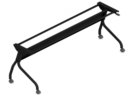 Flip top training table base 71W tungsten black Flip top training table base 71W tungsten black