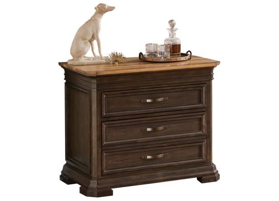 Home office ideas home office storage ideas rustic wood file cabinet angle view 1