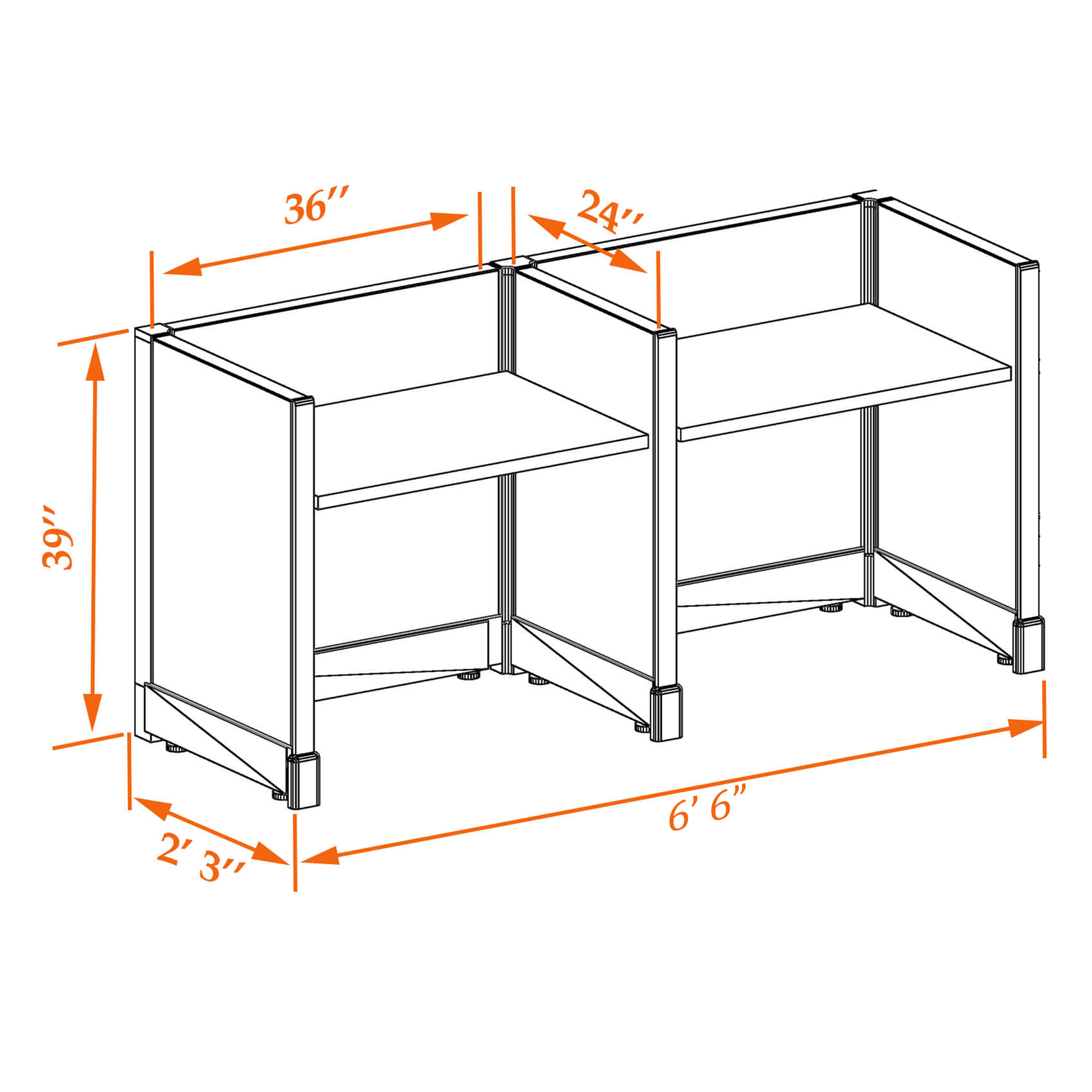 Small office cubicles 39HU 23 2PI 1