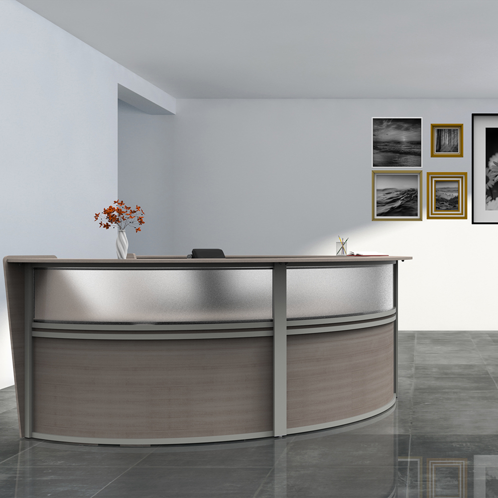 Li1 semi circular reception desk environment view