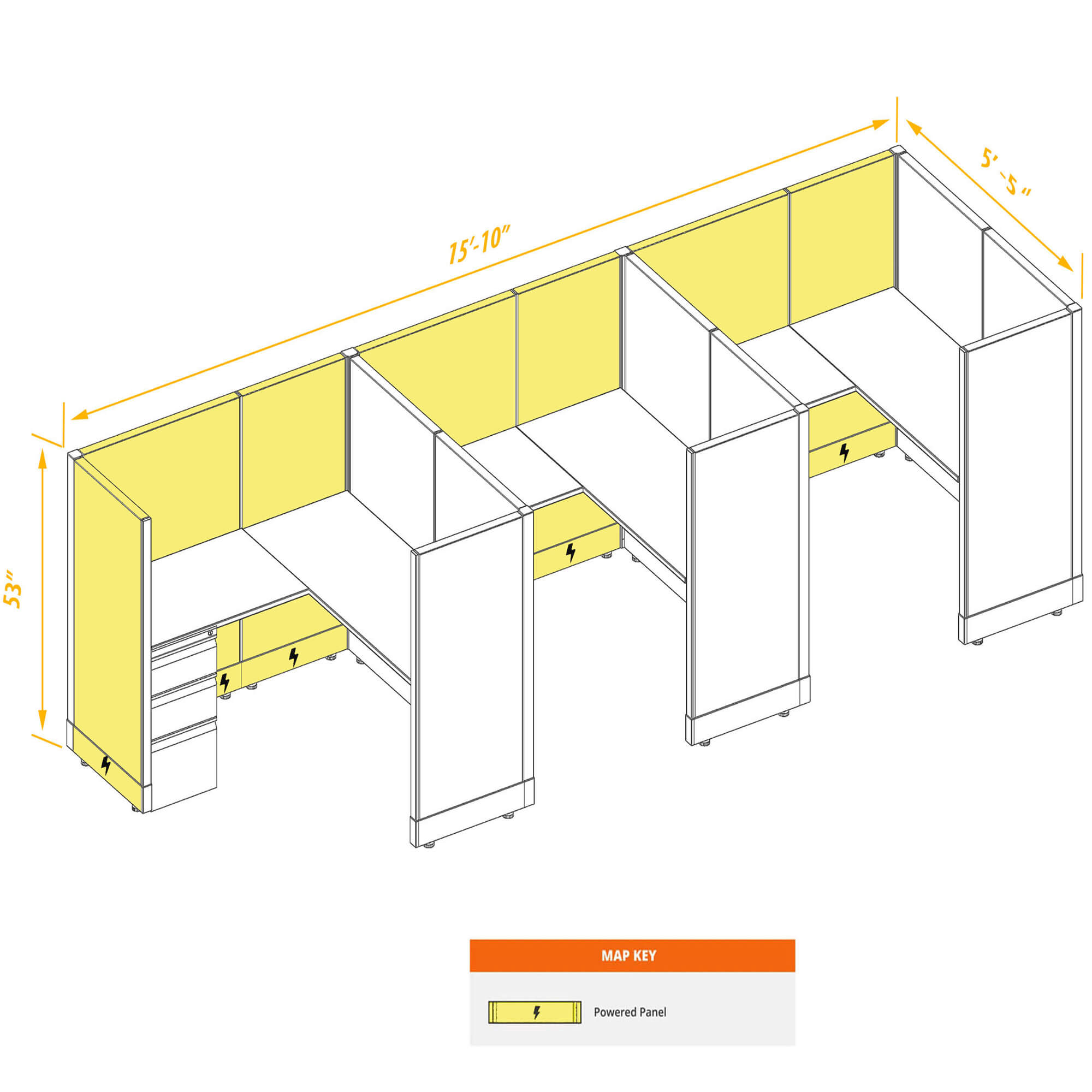 Modular furniture CUB 3 53 P 55 PSO