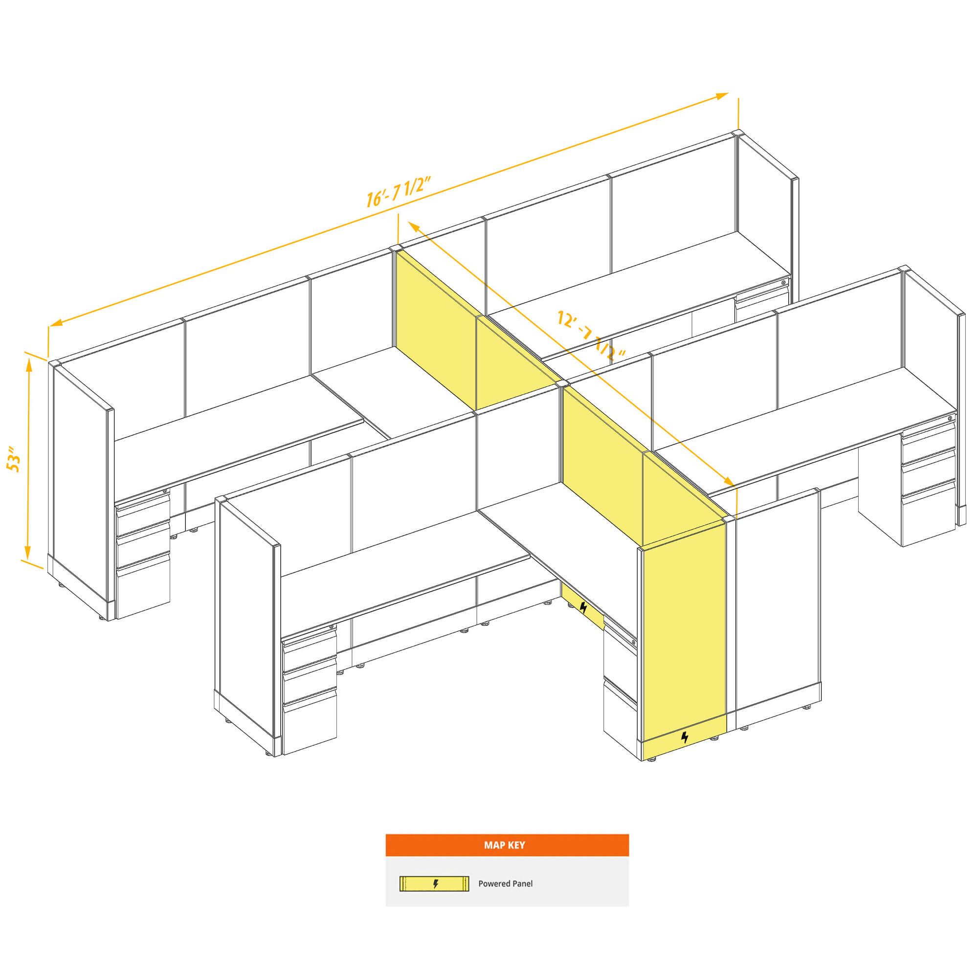 Modular furniture CUB 4 53 P 68 PSO