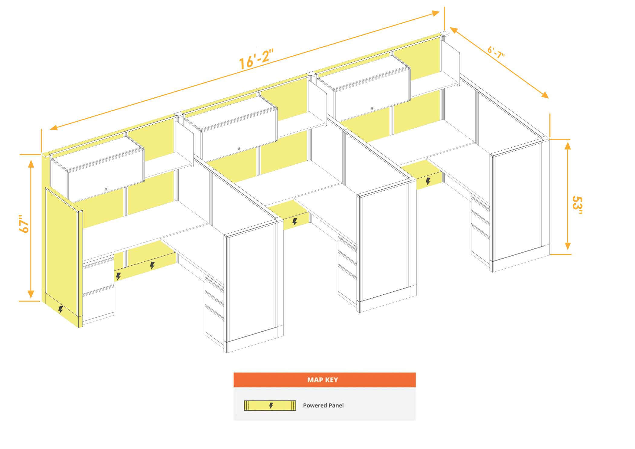 Modular furniture CUB 3 53 67 P 56 PSO2