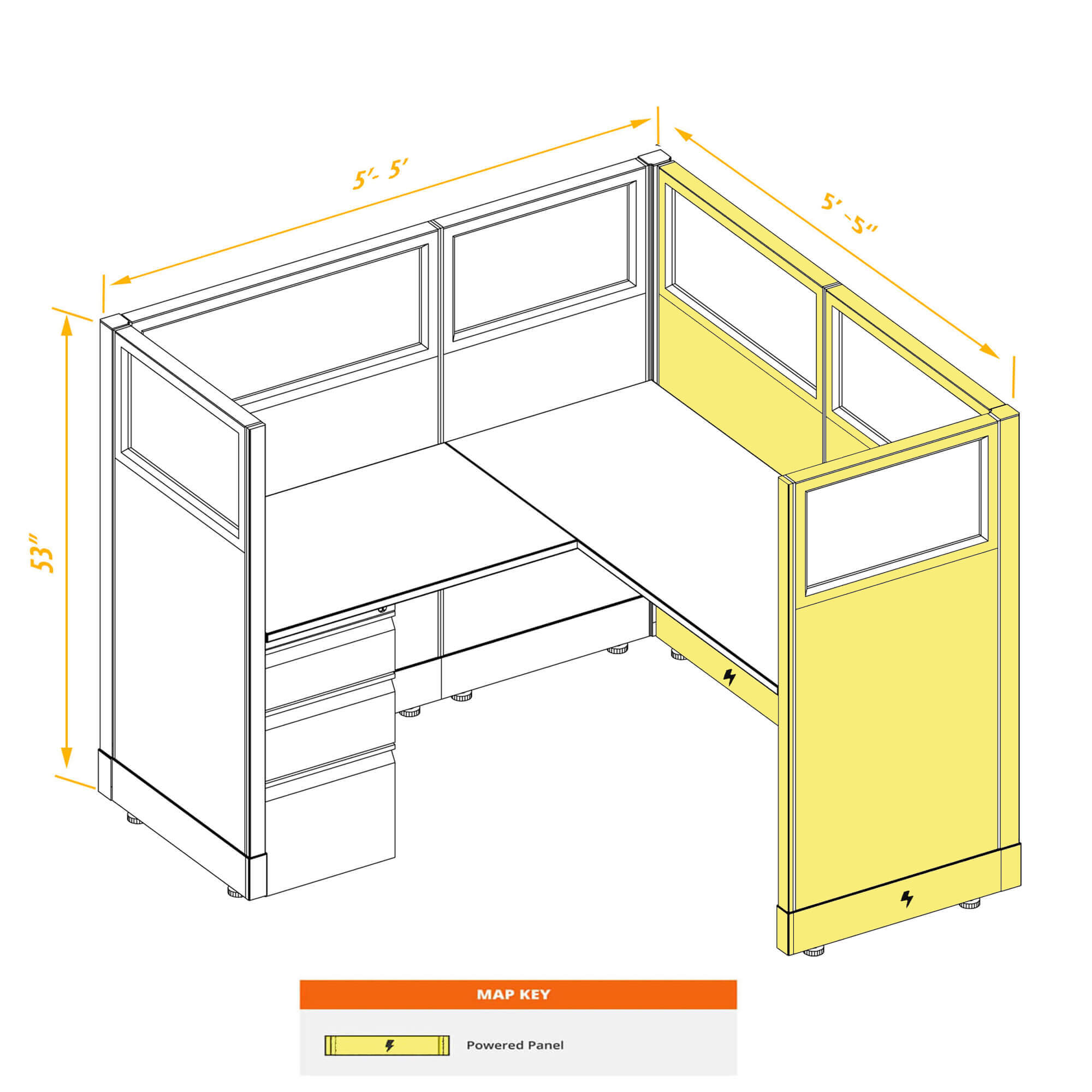 Office workstations CUB 1 53 55 G A P PSO