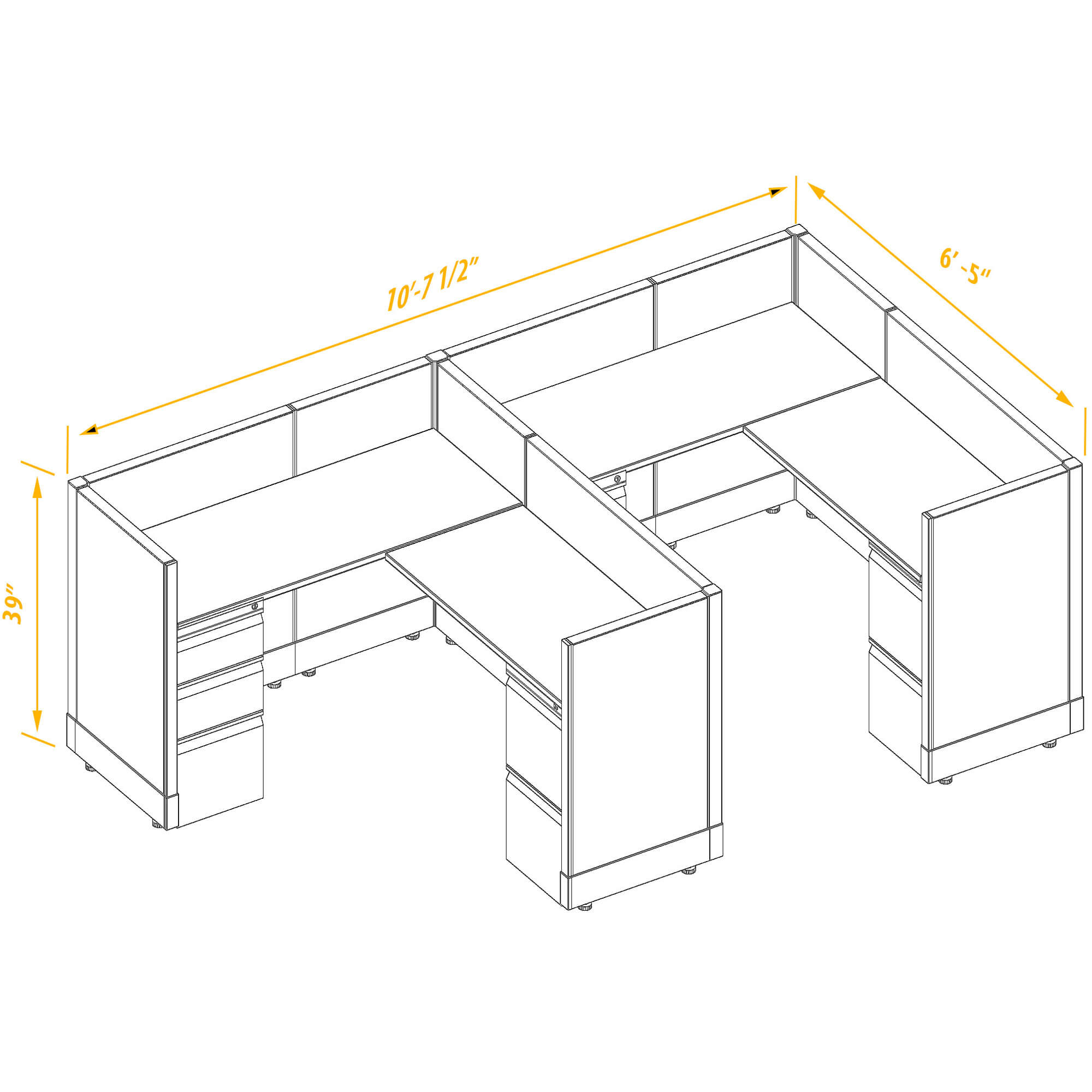 Office workstations CUB 2 39 56 PSO