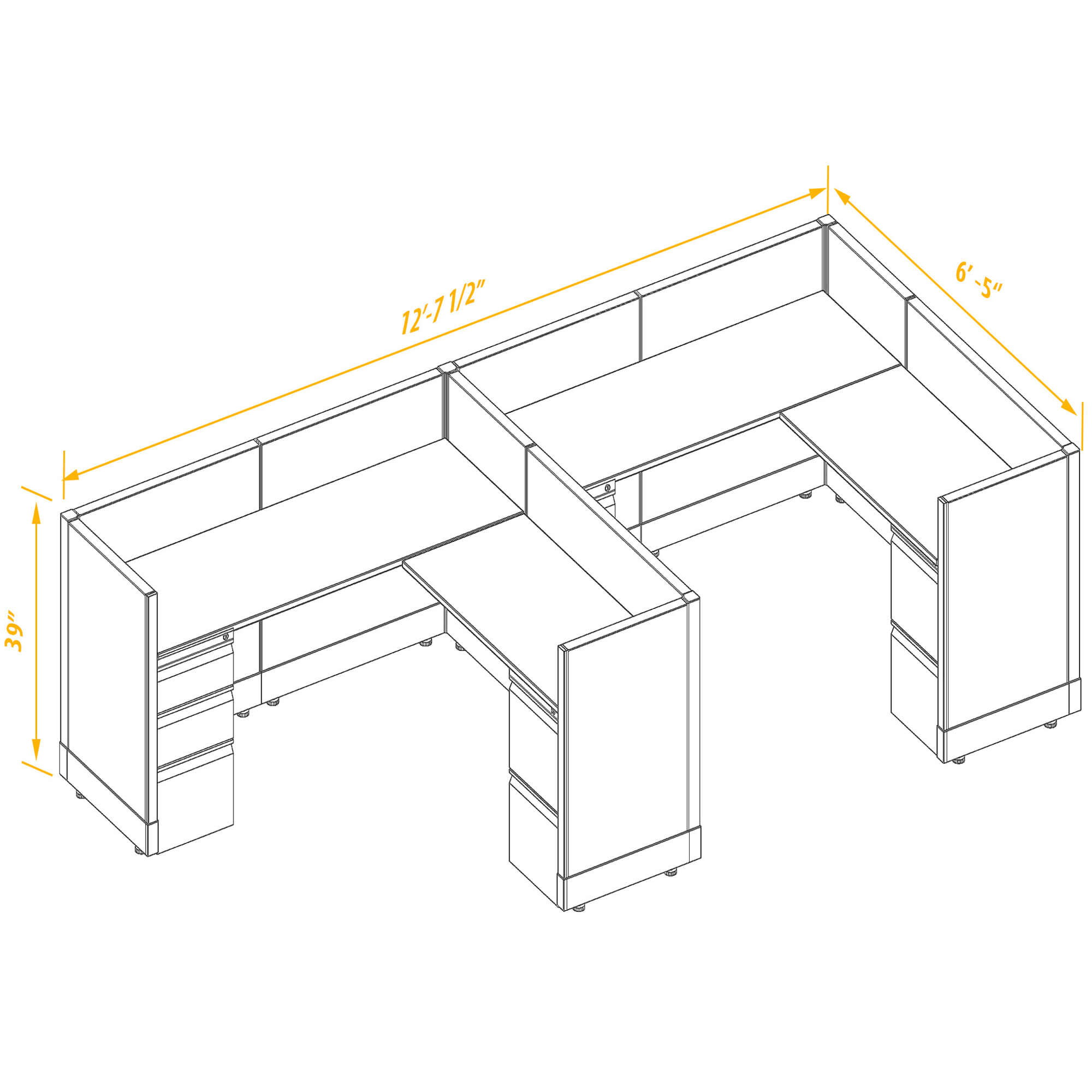 Office workstations CUB 2 39 66 PSO