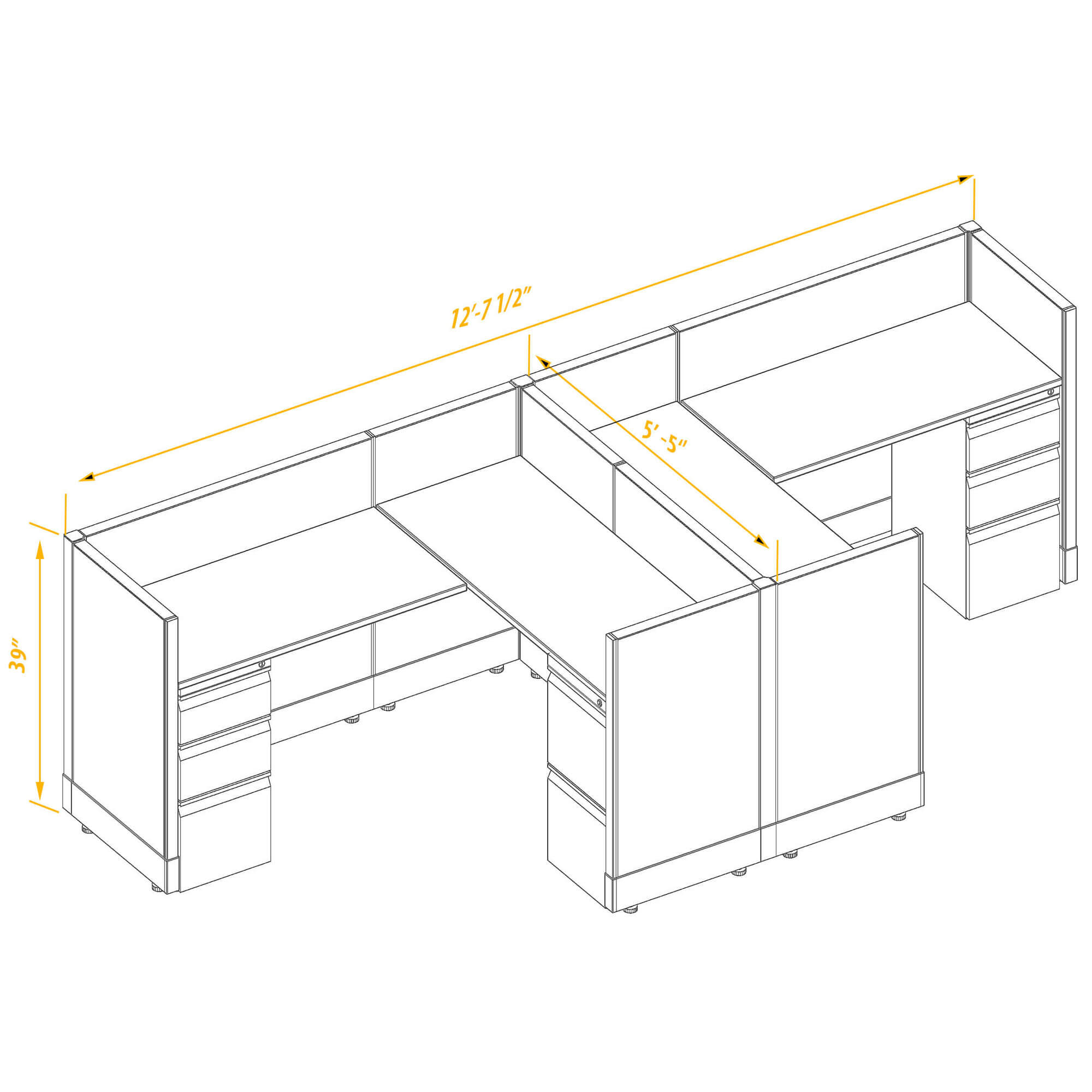 Office workstations CUB 2a 39 56 PSO