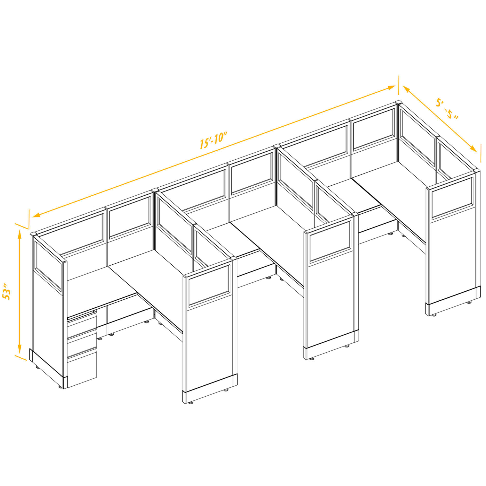 Office workstations CUB 3 53 55 G A PSO