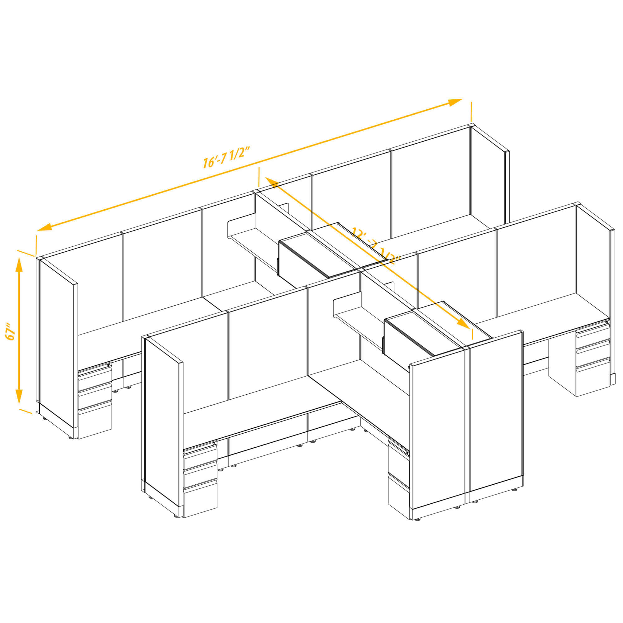 Office workstations CUB 4 67 68 PSO 1