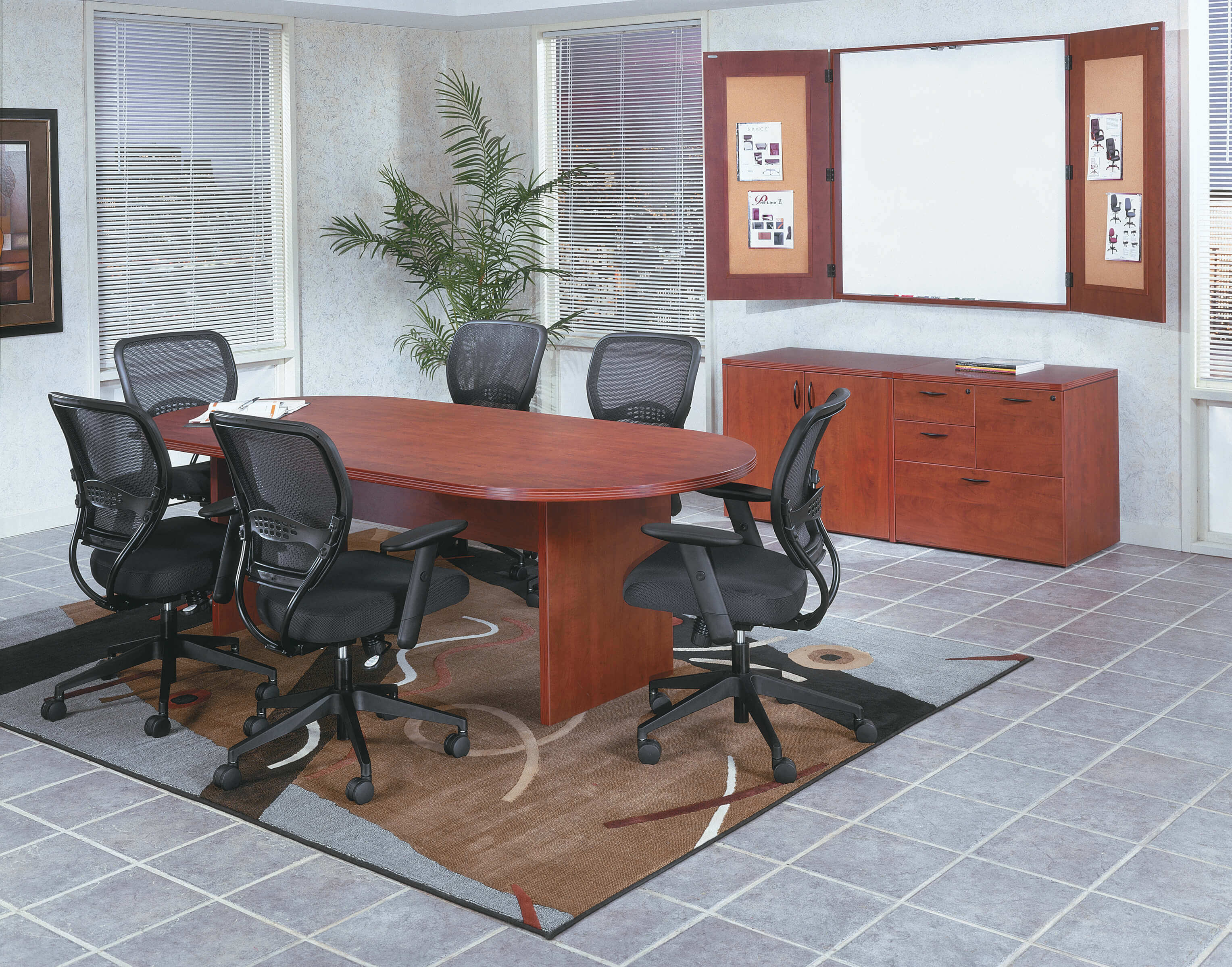 Conference room tables meeting tables contemporary conference table cherry space view 1