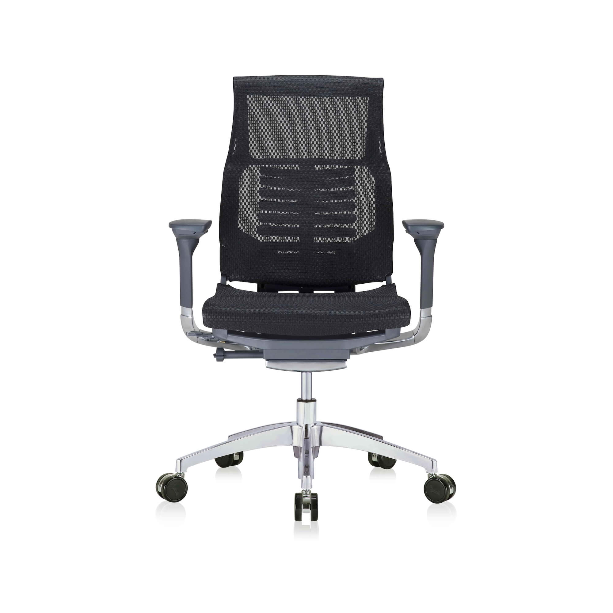 Office furniture chairs office desk chairs executive ergonomic office chair for sciatica black and black frame front view
