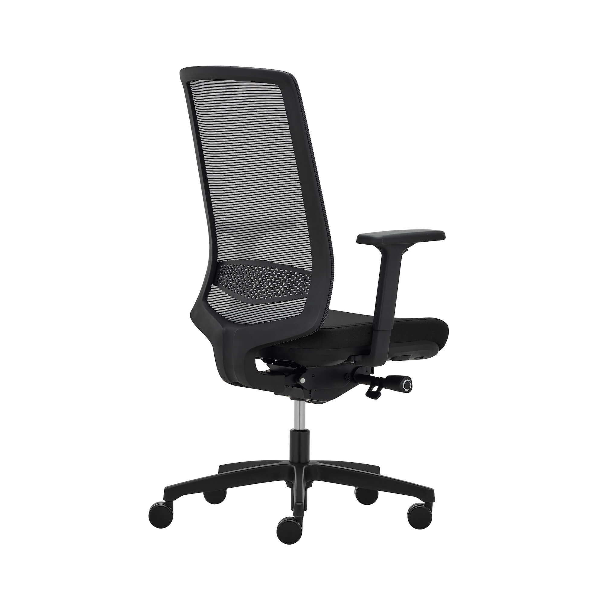 Office furniture chairs office desk chairs office chair with adjustable back support back angle view