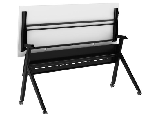 Training table with x leg 5x2 white black 12