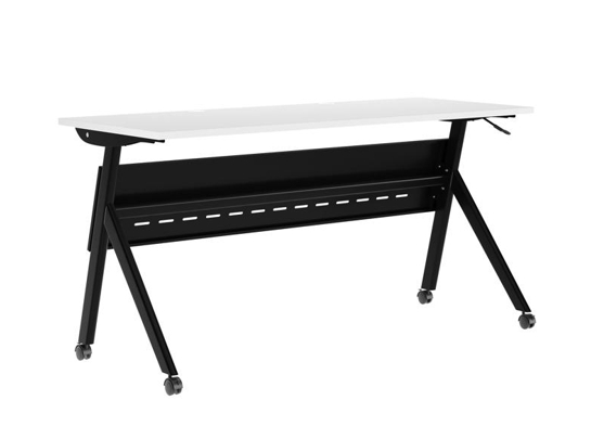 Training table with x leg 5x2 white black 5