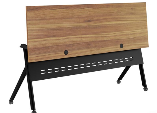 Training table with x leg 6x2 walnut blck 7
