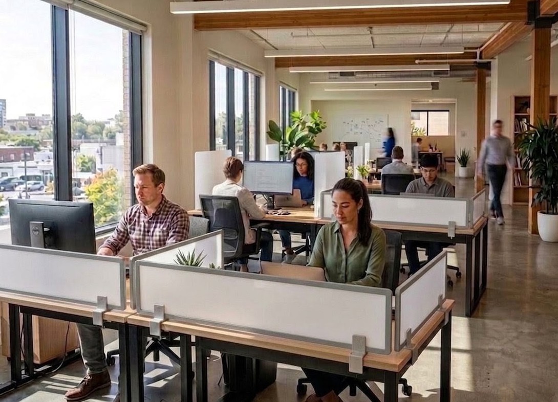 White poly office desk mounted screen PW18H White poly office desk mounted screen PW18H