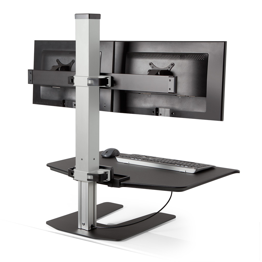 Stand Sit Desk Conversion Kit from LCD Arms - Back View